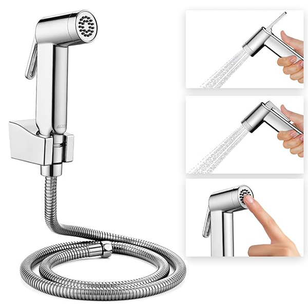 ALTON SHR20910 ABS Health Faucet with SS-304 Grade 1.25 Meter Flexible Hose Pipe and